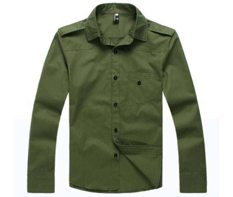 深綠色工裝襯衫